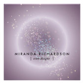 Celestial Confetti Glow Purple ポスター (正面)