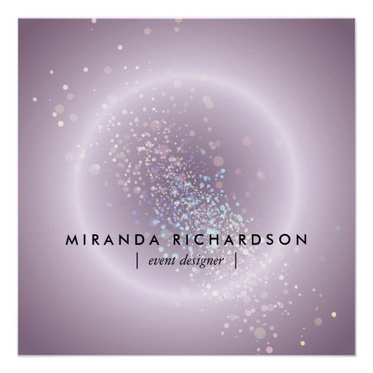 Celestial Confetti Glow Purple ポスター (正面)