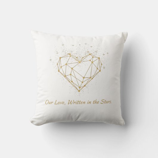 Celestial Constellation Heart Throw Pillow - Love クッション (正面)