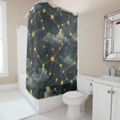 Celestial Constellation Star Pattern (1) シャワーカーテン (インサイチュ)