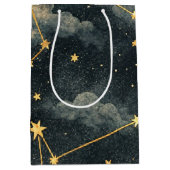 Celestial Constellation Star Pattern (1) ミディアムペーパーバッグ (正面)