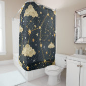 Celestial Constellation Star Pattern (2) シャワーカーテン (インサイチュ)