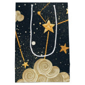 Celestial Constellation Star Pattern (2) ミディアムペーパーバッグ (裏面)
