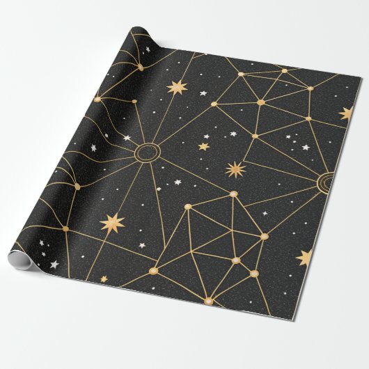 Celestial Constellation Star Pattern (3) ラッピングペーパー (アンロールド)