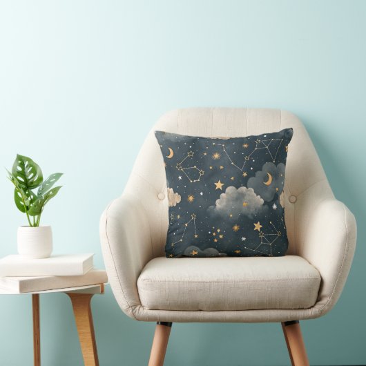 Celestial Constellation Star Pattern (5) クッション (椅子)