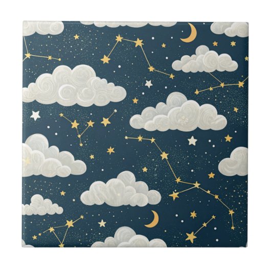 Celestial Constellation Star Pattern (8) タイル (正面)