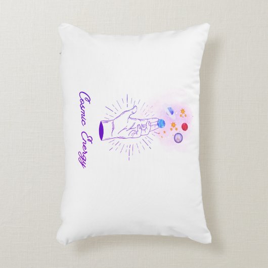 Celestial Cosmic Hand Accent Pillow - Minimalist M アクセントクッション (正面(垂直))