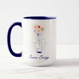 Celestial Cosmic Hand Coffee Mug - Minimalist Myst マグカップ