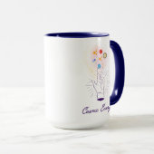 Celestial Cosmic Hand Coffee Mug - Minimalist Myst マグカップ (正面右)