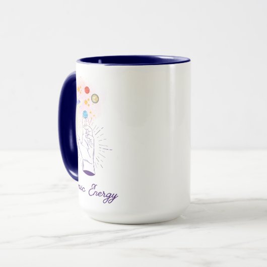 Celestial Cosmic Hand Coffee Mug - Minimalist Myst マグカップ (正面左)