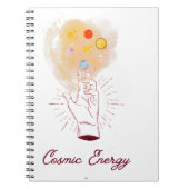 Celestial Cosmic Hand Spiral Notebook - Minimalist ノートブック (正面)