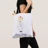 Celestial Cosmic Hand Tote Bag - Minimalist Mystic トートバッグ (クローズアップ)