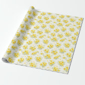 Celestial Daffodil Floral Wrapping Paper ラッピングペーパー (アンロールド)
