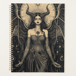 Celestial Dark Angel Art Print | Occult Goddess Il プランナー手帳