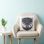 Celestial Deer Mystical Moon & Star Art Stag クッション (椅子)