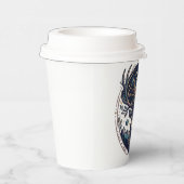 Celestial Deer Mystical Moon & Star Art Stag 紙コップ (右)