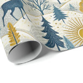 Celestial Deer Winter Mountains ラッピングペーパー (ロールコーナー)