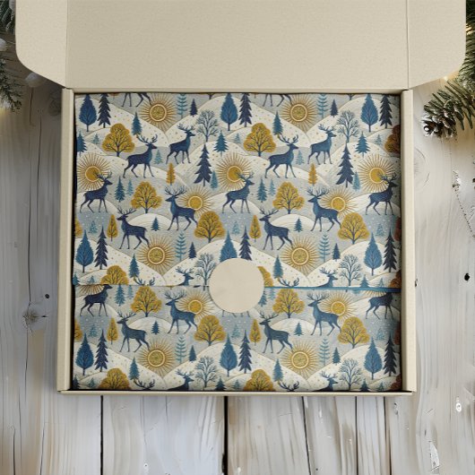 Celestial Deer Winter Mountains 薄葉紙