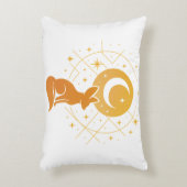 Celestial Desert Fox – Moon and Stars Cosmic アクセントクッション (正面(垂直))