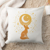 Celestial Desert Fox – Moon and Stars Cosmic  クッション (ブランケット)