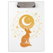 Celestial Desert Fox – Moon and Stars Cosmic  クリップボード (正面)