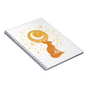 Celestial Desert Fox – Moon and Stars Cosmic ノートブック (右側)