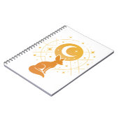 Celestial Desert Fox – Moon and Stars Cosmic  ノートブック (左側)