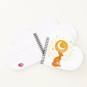 Celestial Desert Fox – Moon and Stars Cosmic  ノートブック (内部)