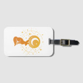 Celestial Desert Fox – Moon and Stars Cosmic  ラゲッジタグ (正面横)