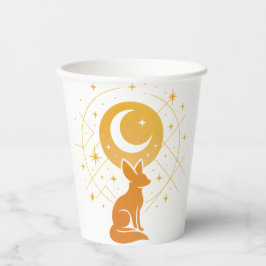 Celestial Desert Fox – Moon and Stars Cosmic  紙コップ