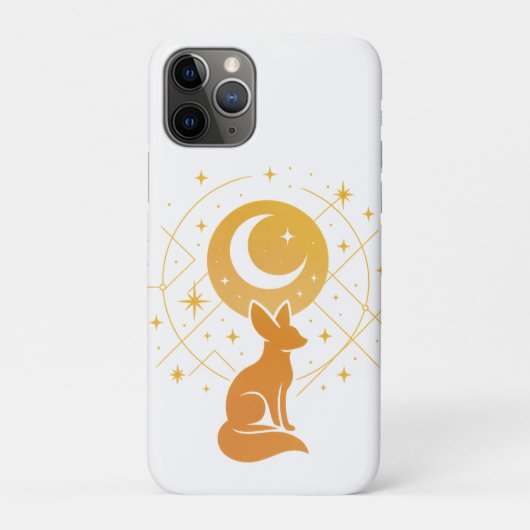 Celestial Desert Fox – Moon and Stars Cosmic Case-Mate iPhoneケース (裏)