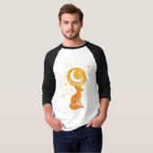 Celestial Desert Fox – Moon and Stars Cosmic Tシャツ (正面フル)