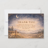 Celestial Desert Moonlit Western Wedding サンキューカード (正面)