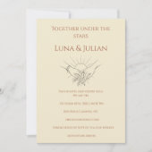 Celestial Desert Wedding Invitation Boho 招待状 (正面)