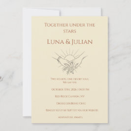Celestial Desert Wedding Invitation Boho 招待状