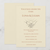 Celestial Desert Wedding Invitation Boho 招待状 (正面/裏面)