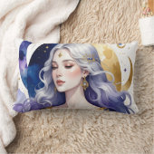 Celestial Divine Feminine Spiritual Coffee Cup ランバークッション (ブランケット)