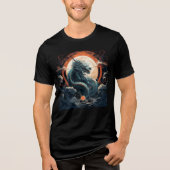Celestial Dragon Beneath Burning Moon トライブレンドＴシャツ (正面)