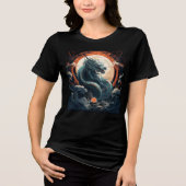 Celestial Dragon Beneath Burning Moon トライブレンドＴシャツ (正面)
