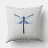 Celestial Dragonfly – Surreal Blue Insect Art Pill クッション (裏面)