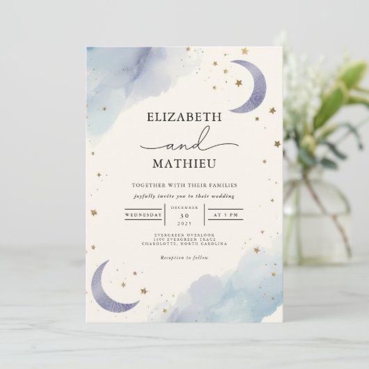 Celestial Dream Bloom Wedding 招待状 (スタンド正面)