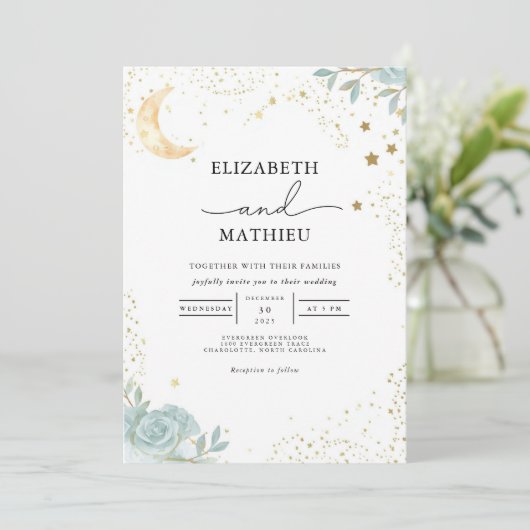 Celestial Dream Floral Wedding 招待状 (スタンド正面)