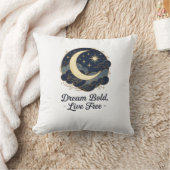 Celestial Dream – Moon & Stars Throw Pillow クッション (ブランケット)