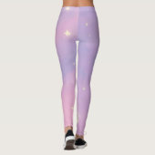 Celestial Dreamscape – Soft Pastel Galaxy Leggings レギンス (裏面)