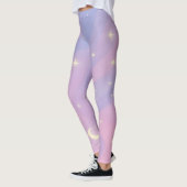 Celestial Dreamscape – Soft Pastel Galaxy Leggings レギンス (左)