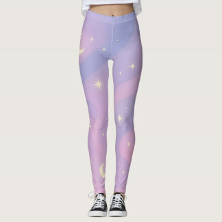 Celestial Dreamscape – Soft Pastel Galaxy Leggings レギンス