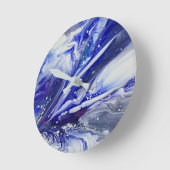 Celestial Drift ラウンド壁時計 (傾斜)