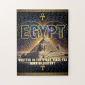 Celestial Egypt Sphinx Pyramids Galaxy Poster ジグソーパズル (縦)