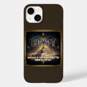 Celestial Egypt Sphinx Pyramids Galaxy Poster Case-Mate iPhoneケース (裏面)