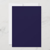 Celestial Elegant Script ミッドナイトブルー ウェディング 招待状 (裏面)